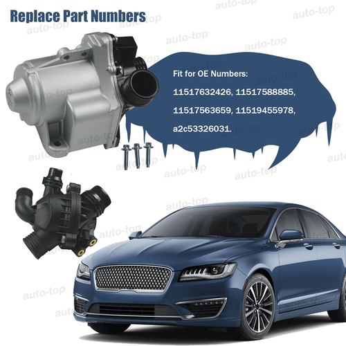 NEW Electric Engine Water Pump W/ Thermostat For BMW N54 N55 3.0L 135i 335i 535i - Picture 4 of 24