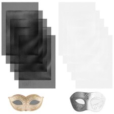 Fursuit Eye Mesh, 10 Pcs 0.5mm PVC Printable White Black Mesh Sheets, 11.8i...