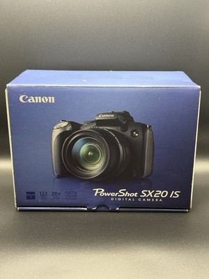 Canon PowerShot SX20 IS 12.1MP 20x Zoom Digi Digital Camera Box & SD TESTED READ