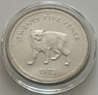 1975 Isle of Man Manx Cat 1 Crown Coin CuNi Uncirculated Condition