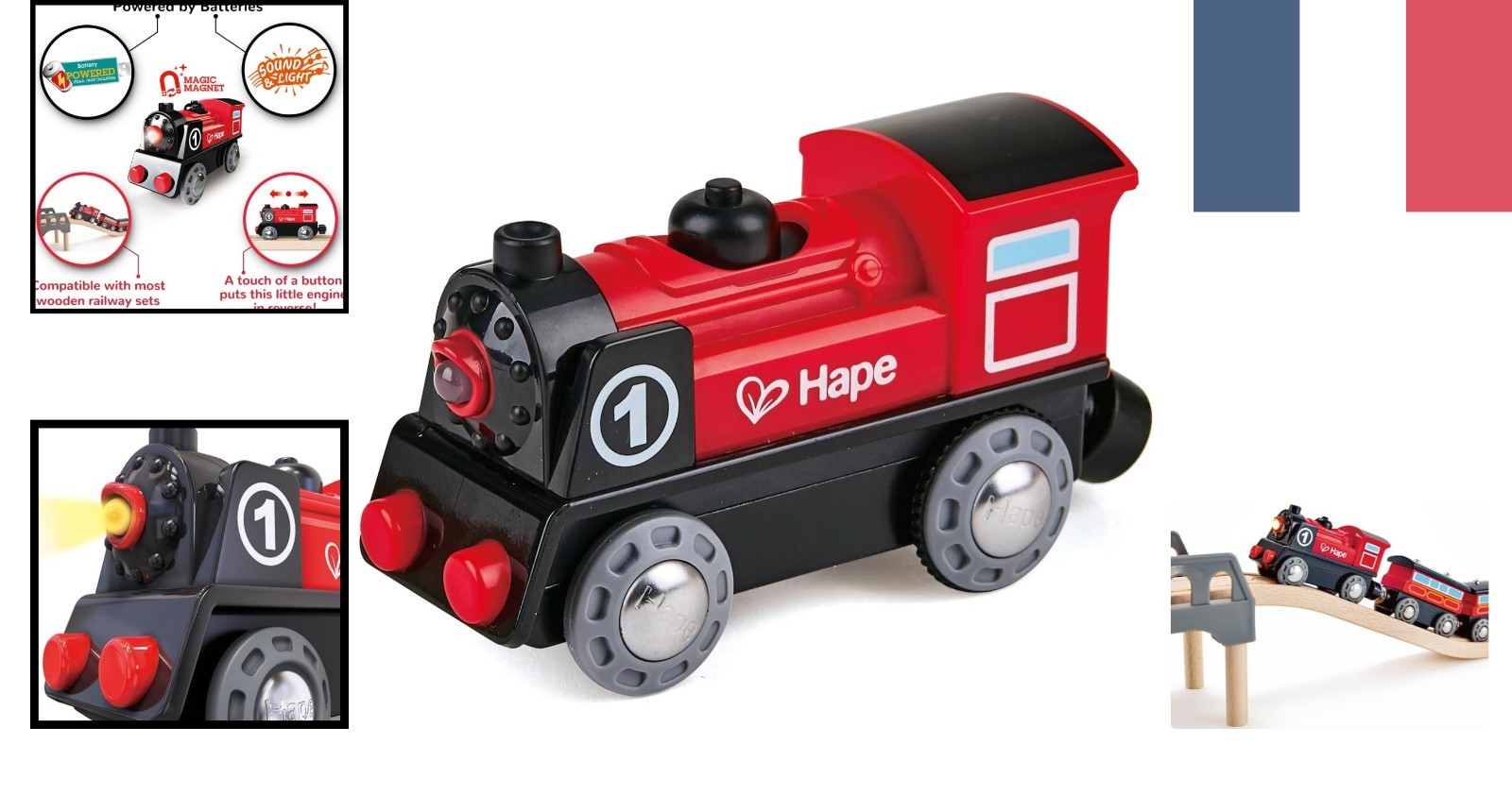Train Électrique Hape Jouet Éducatif Idéal pour Cadeau d'Anniversaire Garçon et Fille 3+