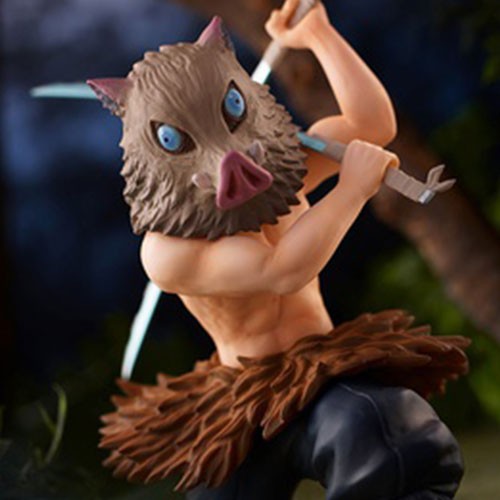 Figurine Inosuke Demon Slayer Ichiban Kuji Lot D Mugen Train en PVC Bandai