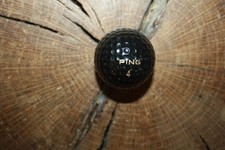 VINTAGE SOLID BLACK PING GOLF BALL GOLD LETTERING