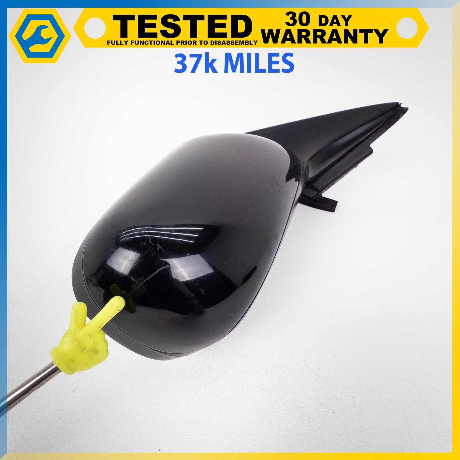 05-12 ASTON MARTIN DB9 RIGHT SIDE EXTERIOR REAR VIEW MIRROR GLASS BLACK OEM