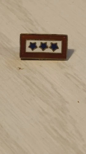 VTG WW2 MILITARY BLUE STAR 3 SONS IN SERVICE SWEETHEART ENAMELED Pin Sterling