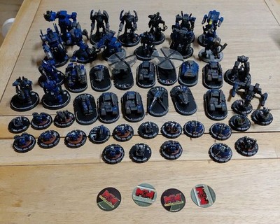 Mech Warrior Dark Age WizKids  45+ Piece Lot Mech Suits 2004