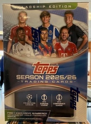 2025-26 Topps UEFA Flagship Soccer Futbol Blaster Box FACTORY