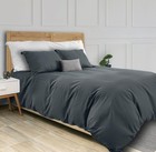 Duvet Cover Zippered 90x90 1 Cover 2 Pillow Shams Gray COMFORTER NOT INCLUDED