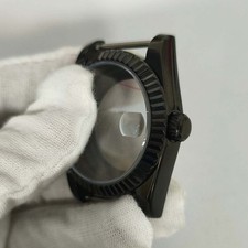 39mm Black Case Sapphire Mirror Watch Repair Parts for NH35/NH36 Movement