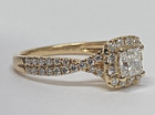 14k Yellow Gold Lab Grown Princess Cut Diamond Ring Aprx 0.75 CTW 3.1g Size 6.75 — photo 6