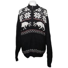 Chaps, Norwegerpullover, Größe: XXL, Schwarz/Weiß/Rot, Baumwolle, Sonstiges #XGF