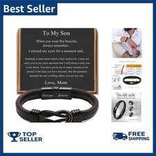 To My Son Gift for Son Bracelet Love from Mom, Dad Forever Birthday, Graduation