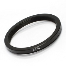 58mm to 52mm Step-Down Lens Filter Ring Adapter