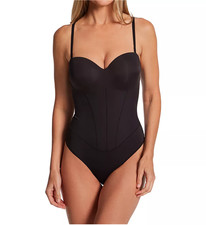 Maidenform Multiway Tummy Control Shapewear Thong Bodysuit Color Black 2XL NWT