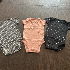 Baby Carters Short Sleeve Bodysuits Size 3M - Lot of 3