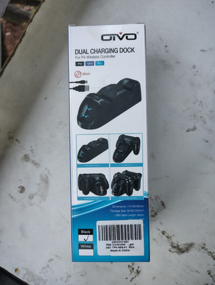 OIVO Dual Charging Dock for Sony PS4 Controllers, Wired, Black, 80cm