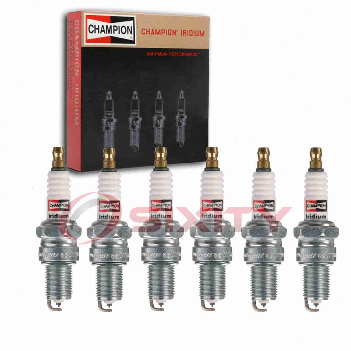 6 pc Champion Iridium Spark Plugs for 1968-1972 Mercedes-Benz 280SEL 2.8L L6 kf