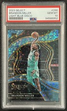 BRANDON MILLER PSA 10 2023 SELECT #286 LIGHT BLUE DISCO PRIZM RC COURTSIDE 90/99