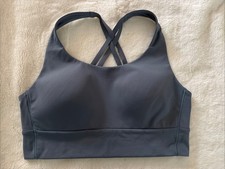 Victoria's Secret Sports Bra VSX Lined Strappy Back Crisscross Blue Large L