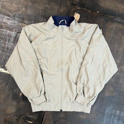 Pringle Men s XL Beige Khaki Tan Solid Lined Short Windbreaker Jacket Full Zip