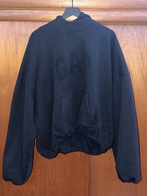 Yeezy Gap Engineered by Balenciaga Dove Hoodie Washed Black Mens Large