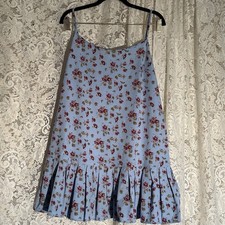 Urban Outfitters Camille Mini Blue Floral Dress Size Large