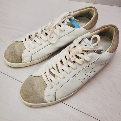 Sam Edelman Aubrie White Leather Suede Star Low Top Sneakers Women 8M Streetwear