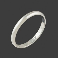 Cartier Platinum 2.5mm High Polished Wedding Band, Estate Ring