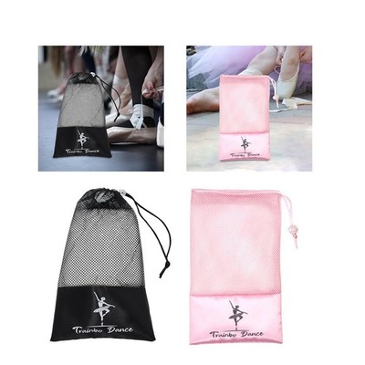 Netz Spitze Schuh Tasche Zubehör geräumiger Kordelzug für Reise Studio
