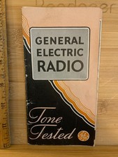 GE General Electric Radio Tone Tested Radio Brochure used wear and tear vintage
