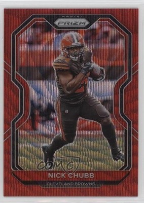 2020 Panini Prizm Red Wave Prizm 4/149 Nick Chubb #59 0pb4