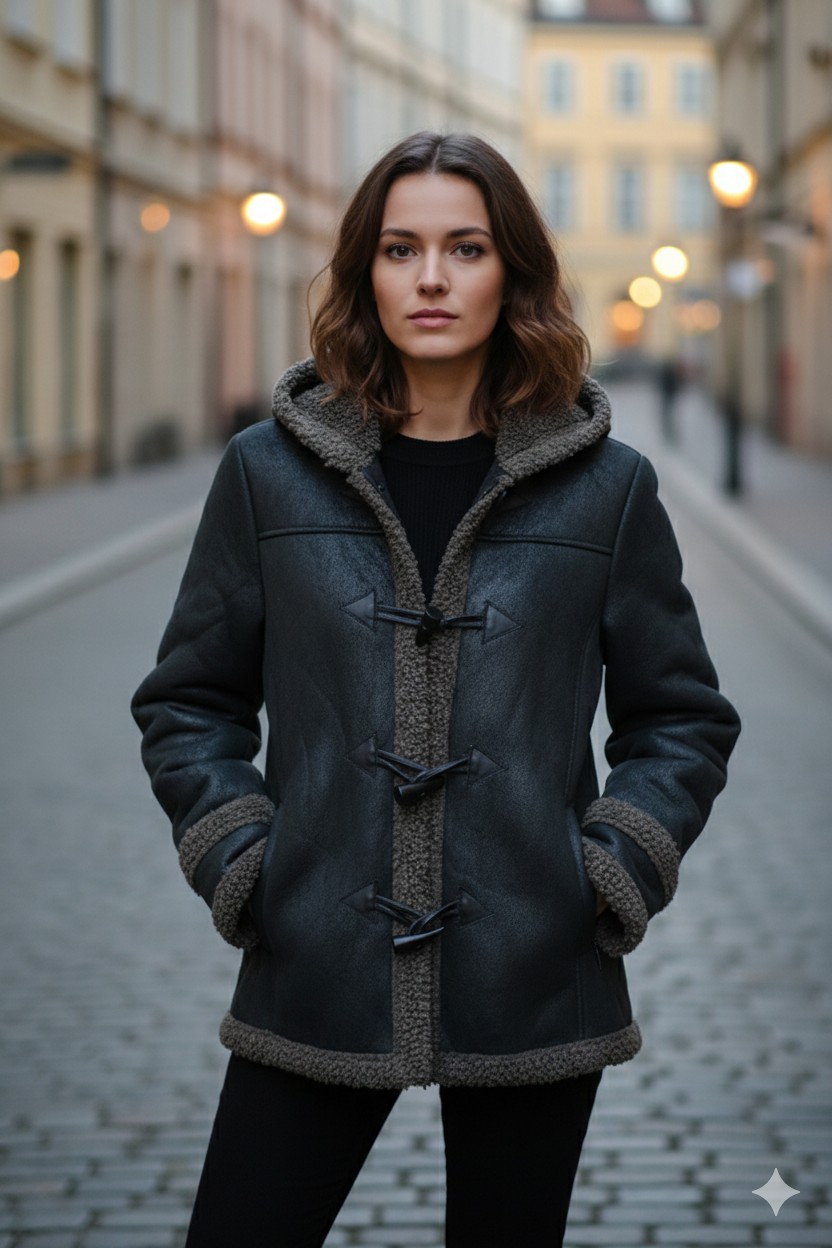 vintage women's sheepskin coat Faux Fur