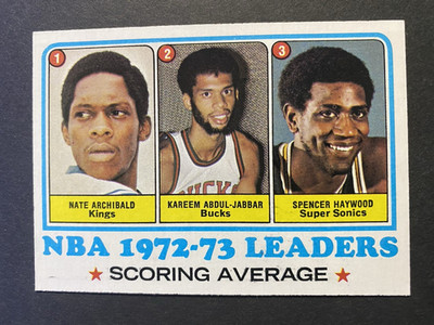1973-74 Topps Basketball Scoring Leaders Kareem Abdul-Jabbar Card #154