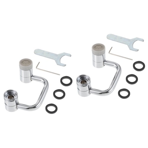2 Count Sink Faucet Extension Universal Rotation Aerator Extender ...