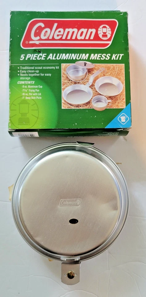 Coleman 5 Piece Aluminum Mess Kit Traditional Scout Kit New In Box - Image 3 of 3
