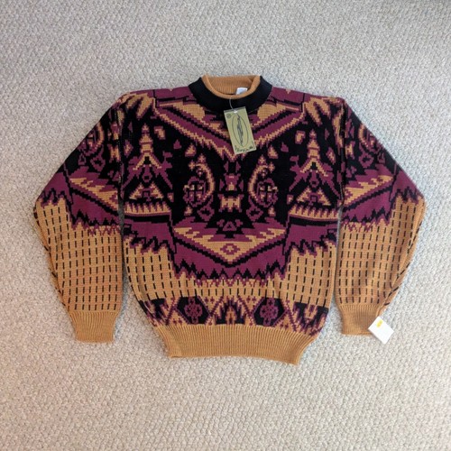 Vintage Permit Mens Sweater 80s 90s Retro Old School Old Man Size Small Sweater 