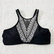 TIME AND TRU Bikini Top Women's Size M 8-10 Lined Wireless Back Tie Closure
