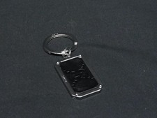 GUCCI Leather Keyring Charm Black  Silver Ft2728