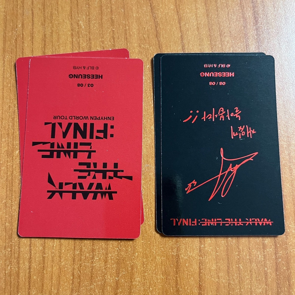 HEESEUNG ENHYPEN Trading Photocard World Tour Walk The Line : The