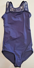 BalTogs Dance Ballet Leotard Blue Lace Size Intermediate Girls Child 40" girth