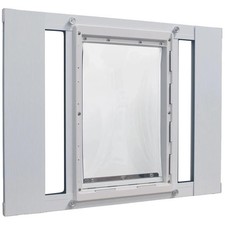 Large Flap Dog Door for Window, 27-32" Width