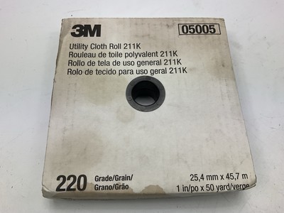 3M 05005 Cloth Utility Roll 1'' X 50 Yd, 220J 220 Grit