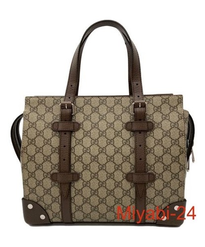 Gucci Square Tote Bag Brown Men’s Handbag 14cm Depth