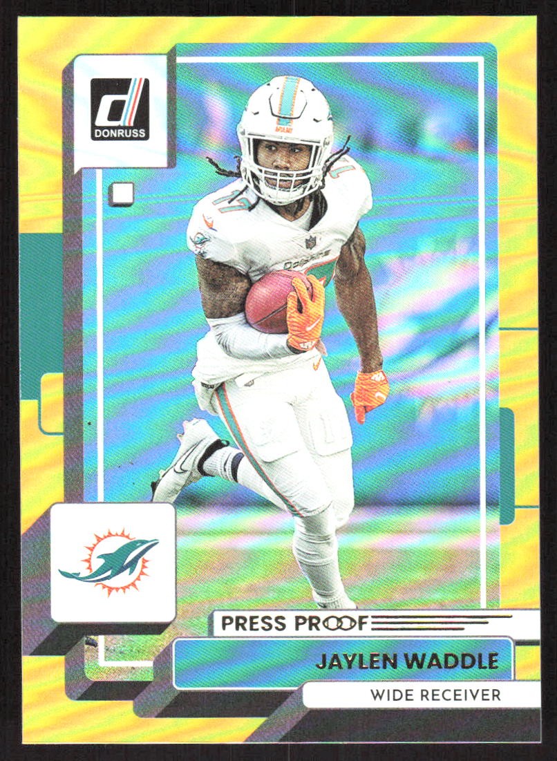 1932I 2022 Donruss #123 Jaylen Waddle Premium Press Proof