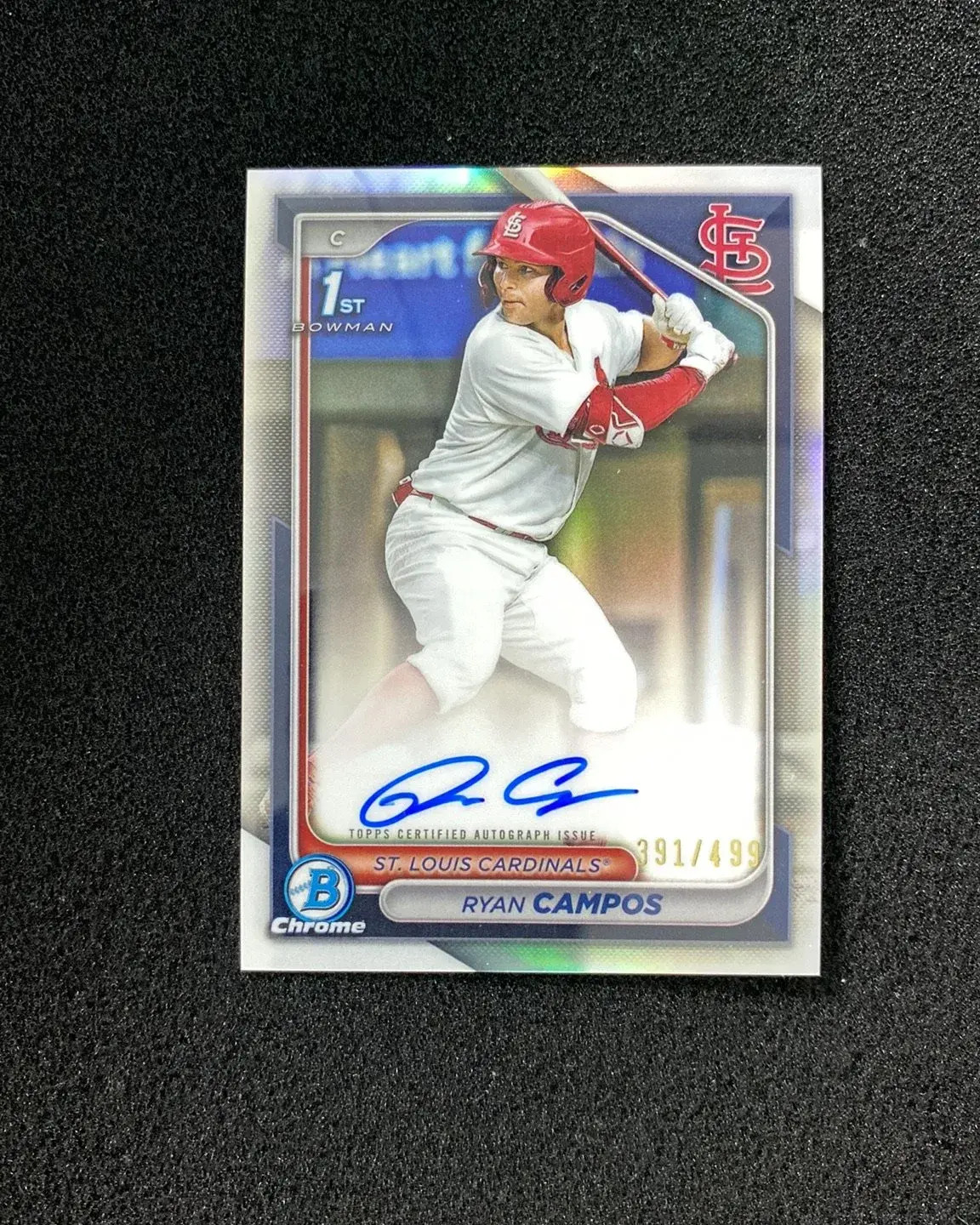 2024 Topps Bowman Chrome Prospects Ryan Campos Auto Refractor 391/499 1ST OH20
