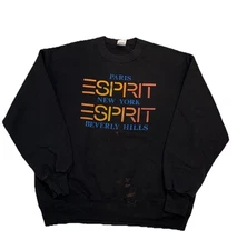 Vintage 80s / 90s ESPRIT - PARIS NEW YORK BEVERLY HILLS CREWNECK SWEATSHIRT SZ L
