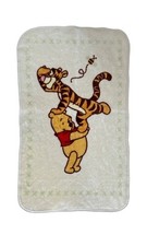 VTG Disney Pooh Carrying Tigger Cream Green Soft Kids Baby Security Blanket