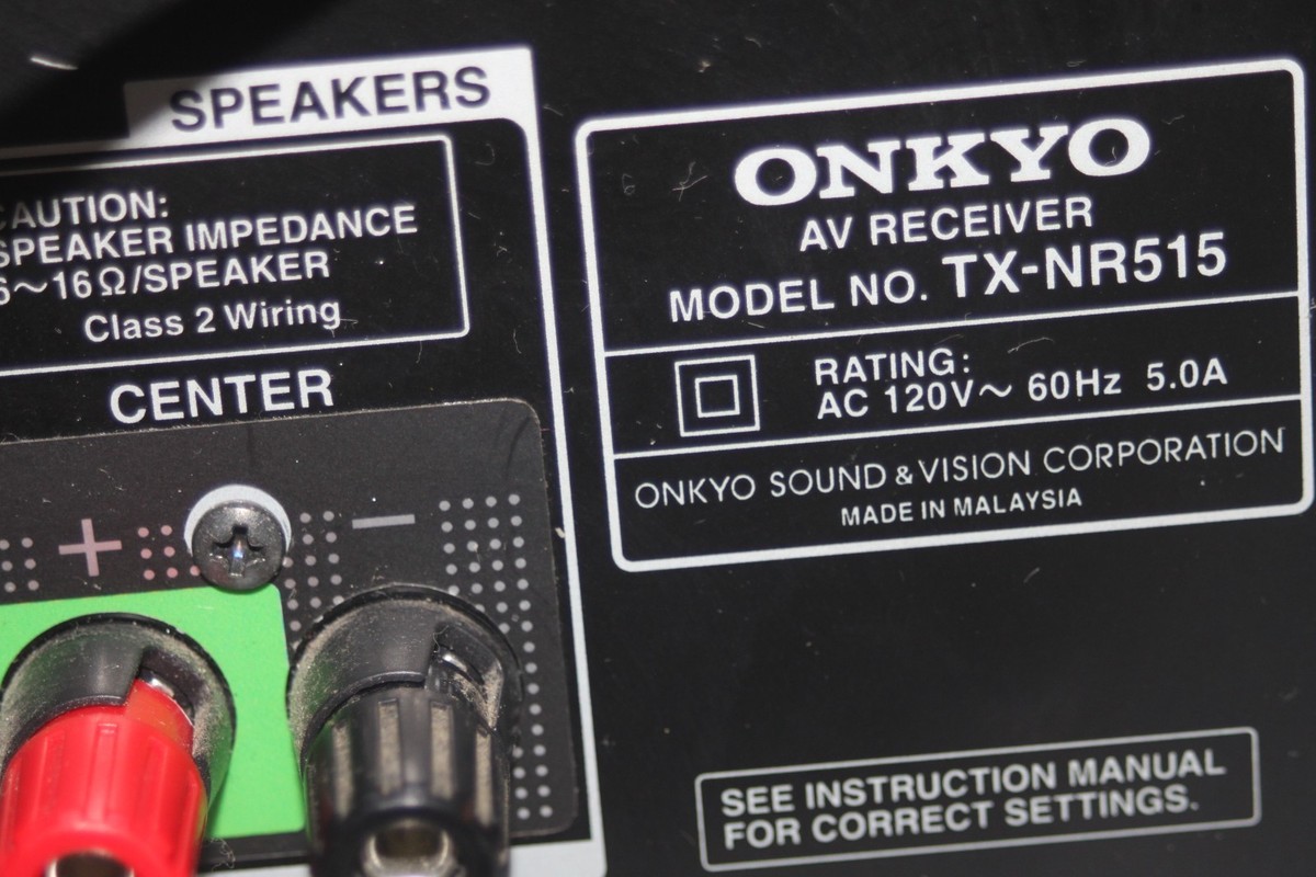 Onkyo TX-NR515 AV Receiver 7.2 Channel | eBay