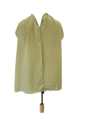 Enrico Coveri Silk Scarf Geometric Green Yellow Print Italy VTG A78