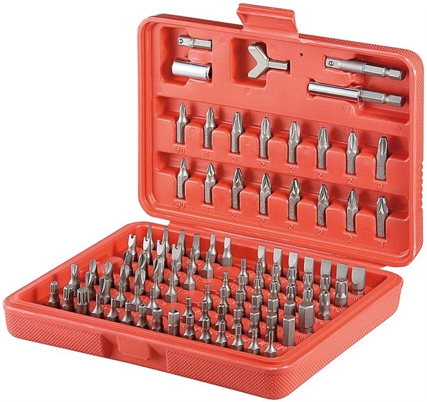 Fixpoint 77045 Bitsatz, 100-Teilig - Aus Hochwertigem Werkzeugstahl-image